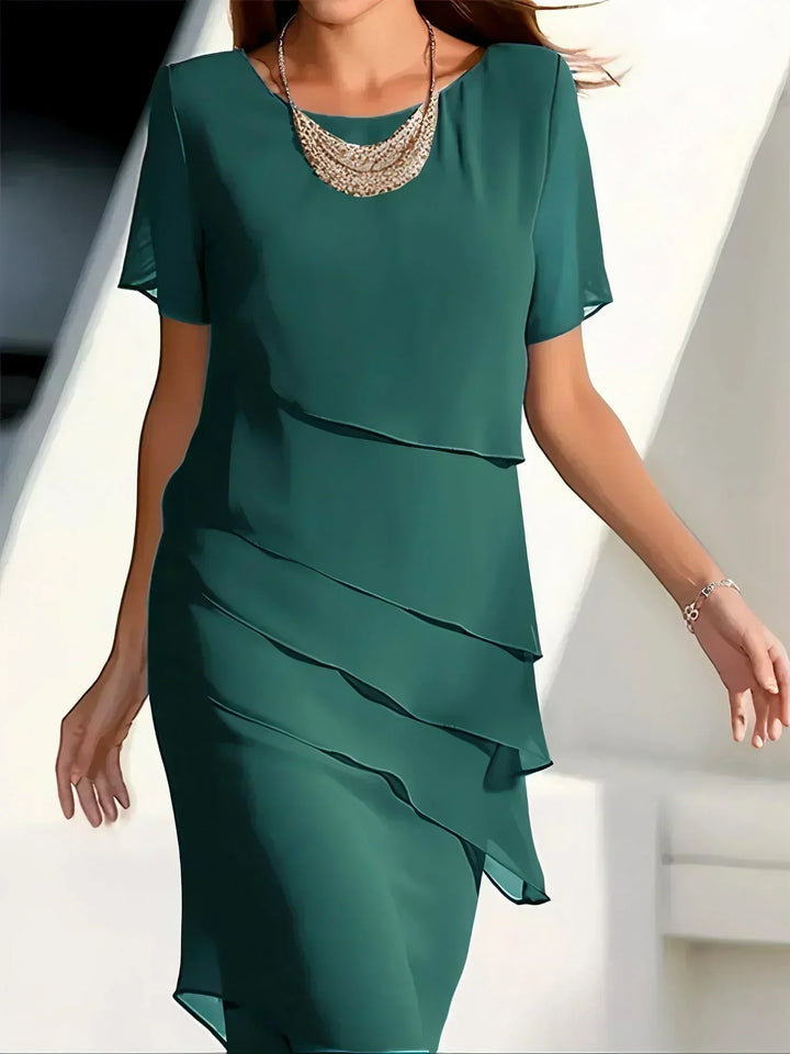 VIENNA | Elegante Jurk met Flatterende Gelaagdheid