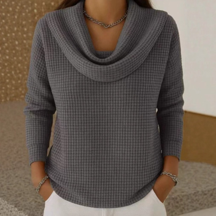 SIRA™ | Elegante Trui met Warm Comfort en Vloeiende Watervalhals voor Elke Dag