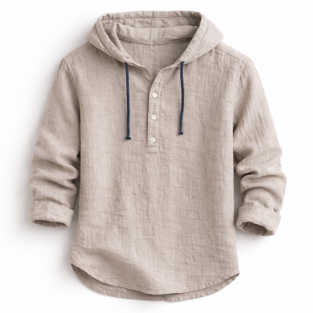 LAURENT MONACO | CHEMISE À CAPUCHE EN LIN POUR HOMMES