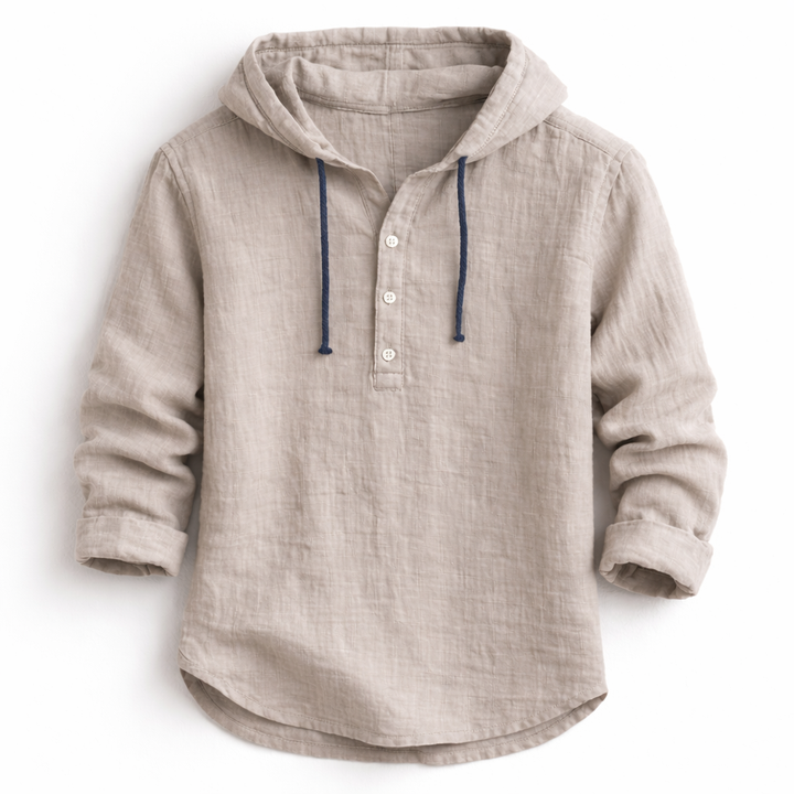 LAURENT MONACO | CHEMISE À CAPUCHE EN LIN POUR HOMMES