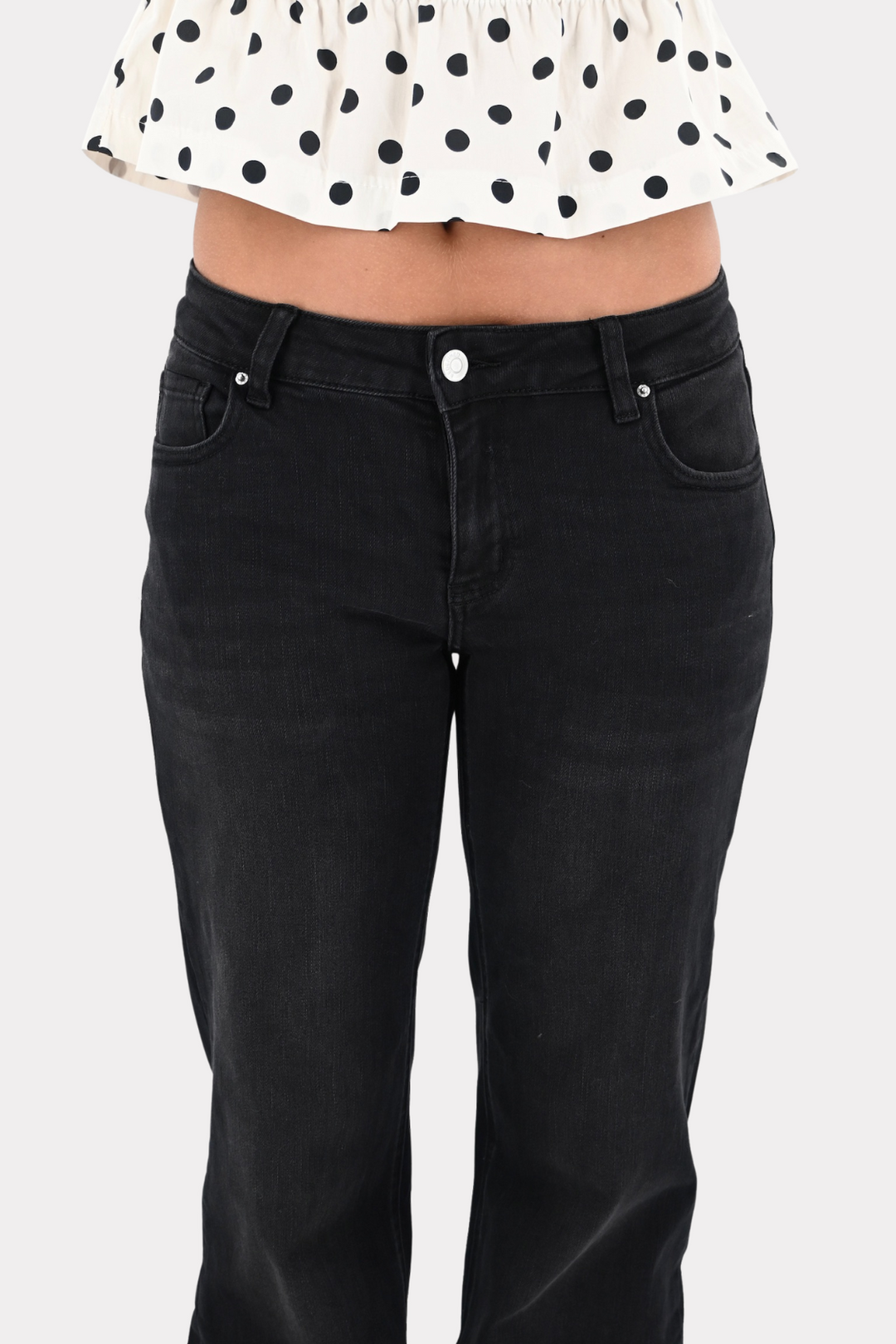 Hannah wide leg jeans - zwart
