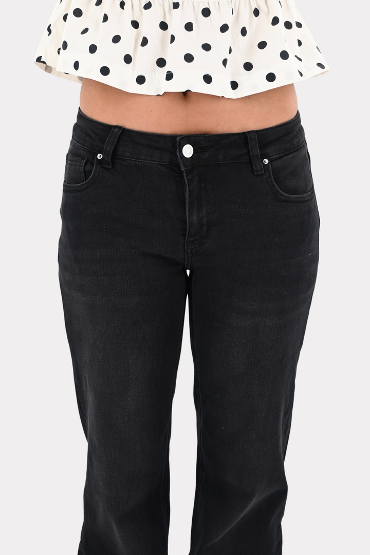 Hannah wide leg jeans - zwart