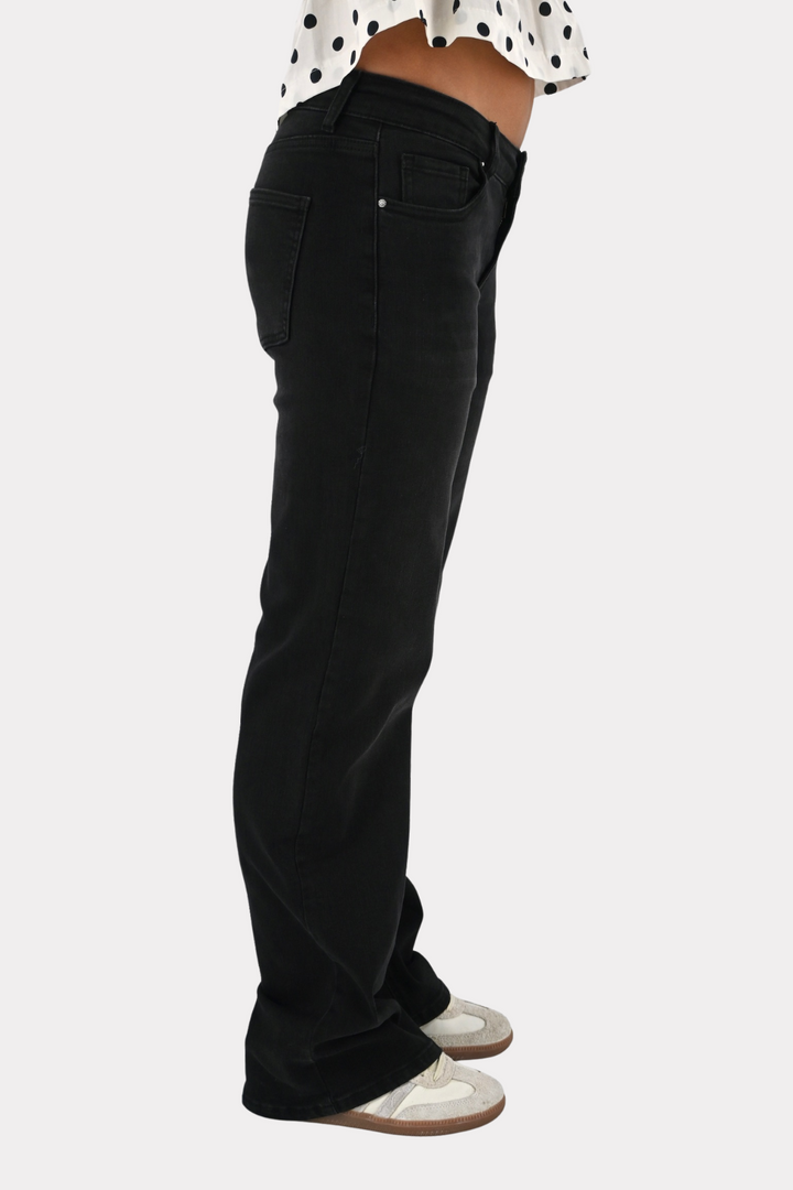 Hannah wide leg jeans - zwart