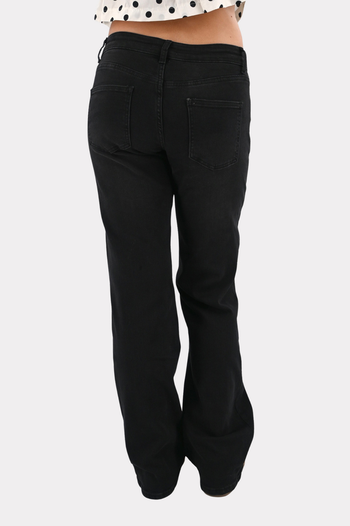 Hannah wide leg jeans - zwart