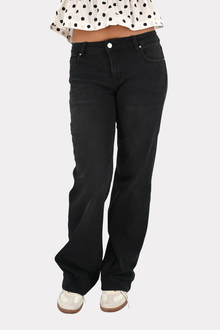 Hannah wide leg jeans - zwart