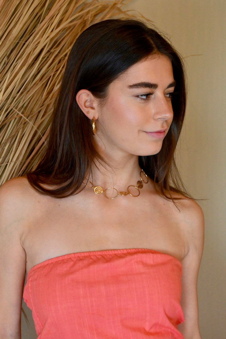 Curly hoops - goud