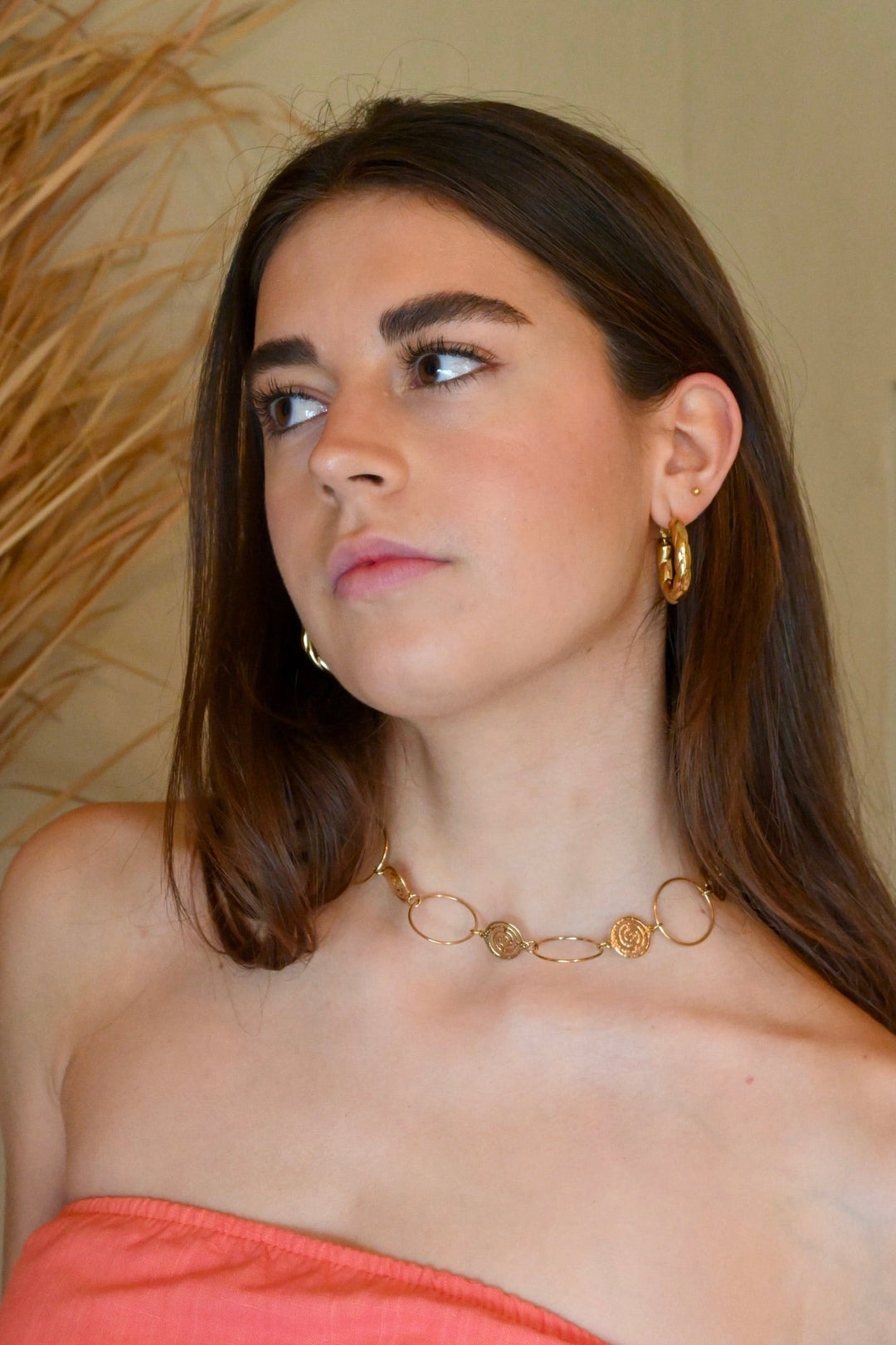Curly hoops - goud