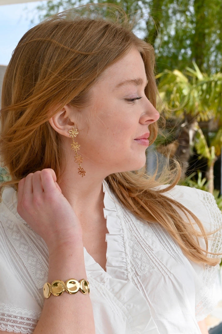 Sunny flower earrings - goud