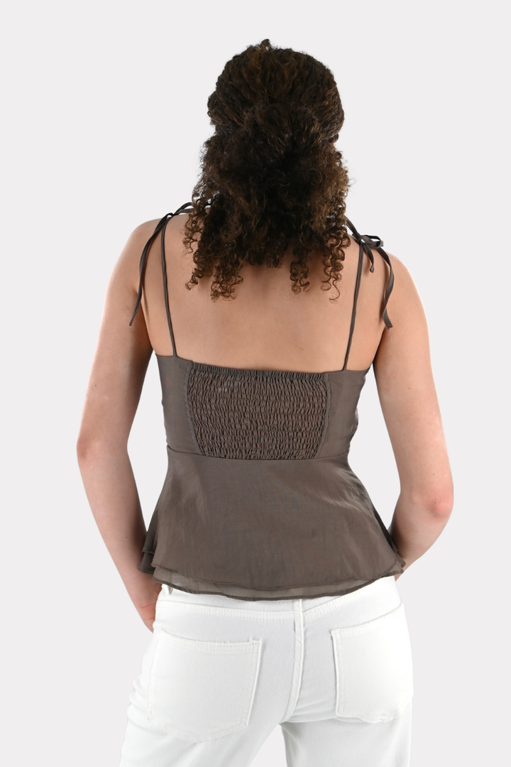 Lagoon top - taupe