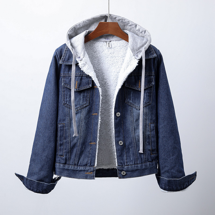 MISO | Denim Jas met Warme Voering en Casual Stijl