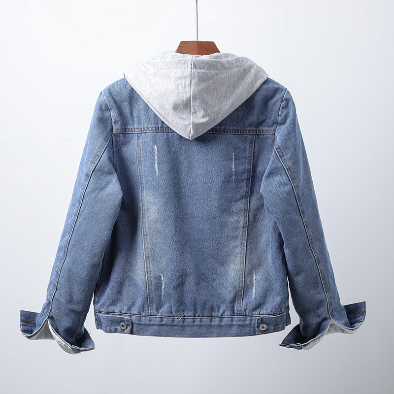MISO | Denim Jas met Warme Voering en Casual Stijl