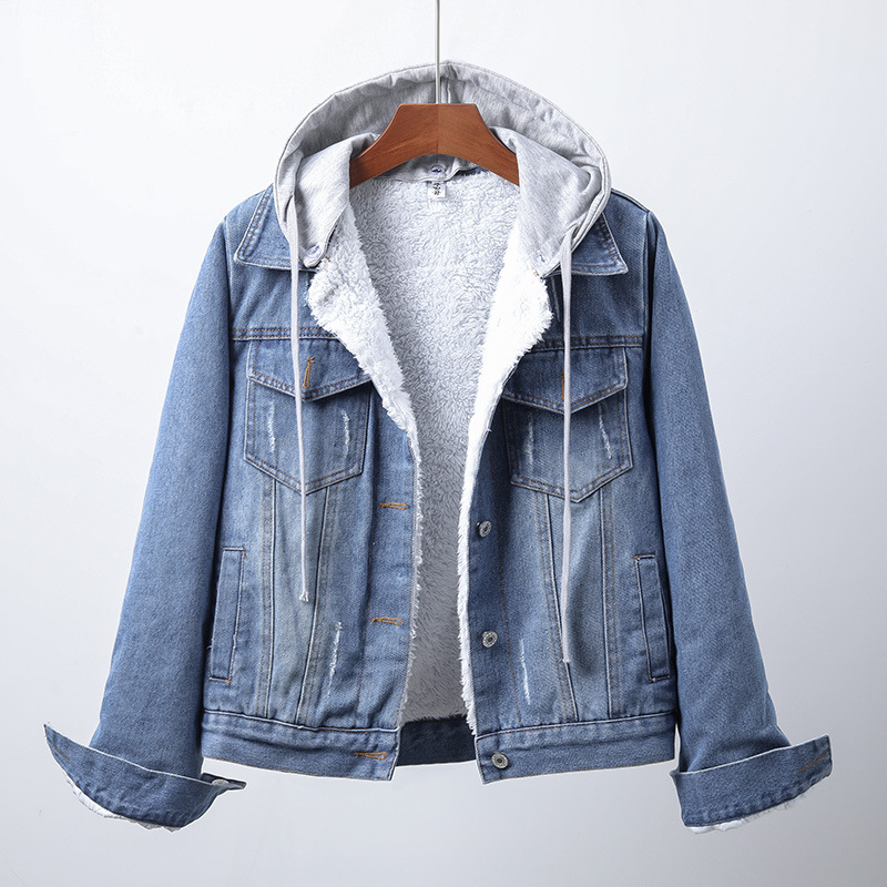 MISO | Denim Jas met Warme Voering en Casual Stijl