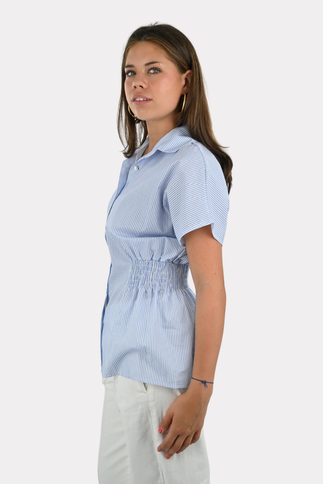 Merle blouse striped - blauw/wit