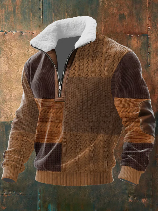 ASPEN™ | ZIPPER TRUI MET HOOGE KRAAG EN VOERING