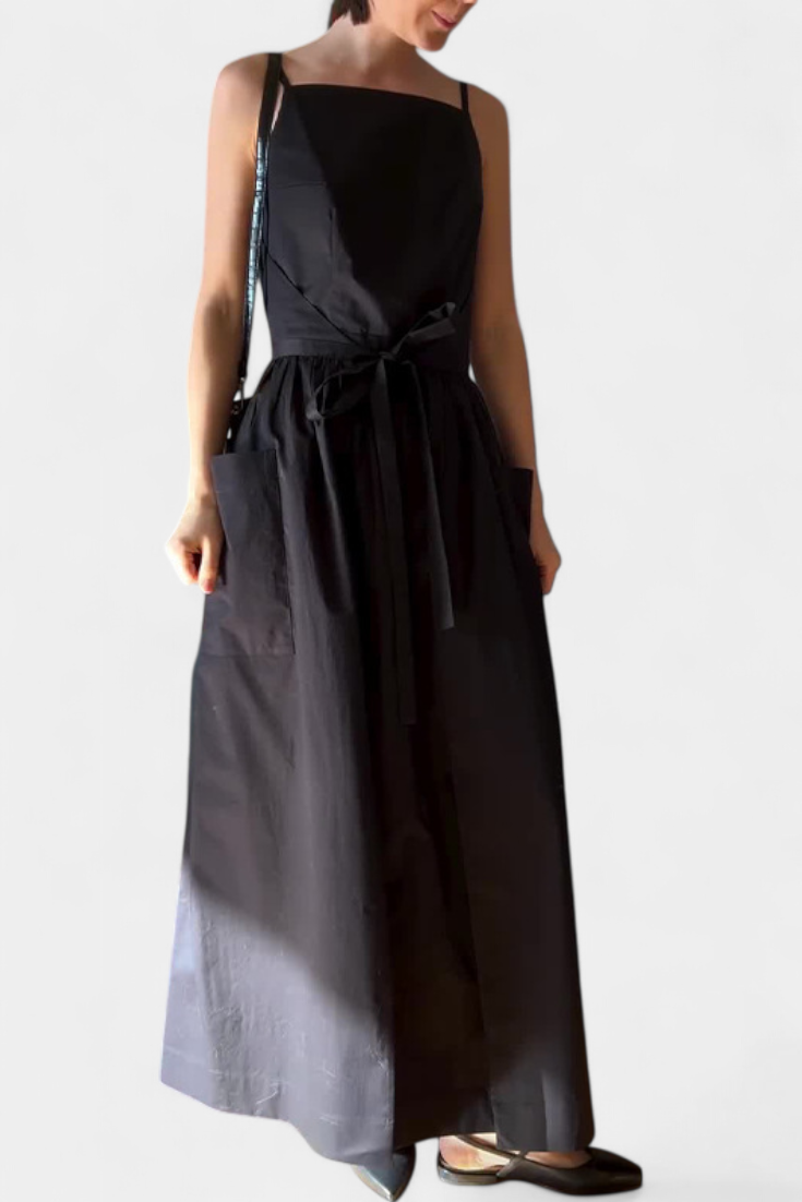 HANNA | Lange Jurk met Verstelbare Lussen voor Romantische Stijl en Zomerse Comfort