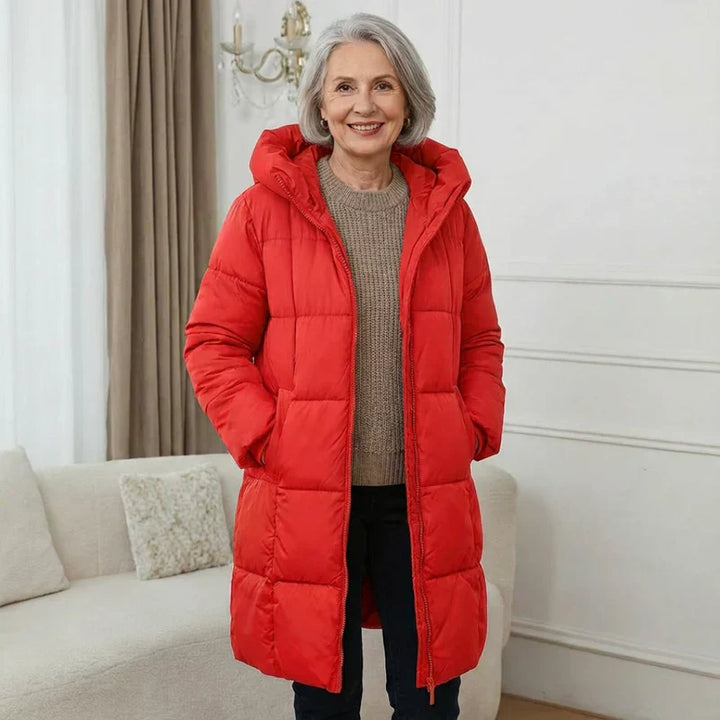 MARA™ | Lange Gewatteerde Winterjas met Warm Comfort en Tijdloze Stijl