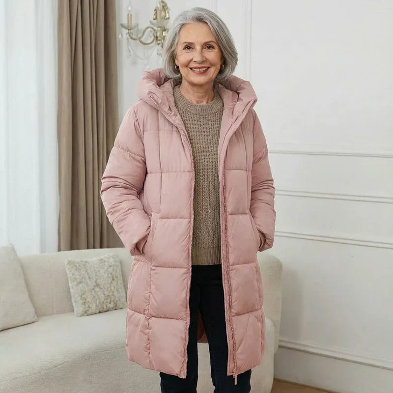 MARA™ | Lange Gewatteerde Winterjas met Warm Comfort en Tijdloze Stijl