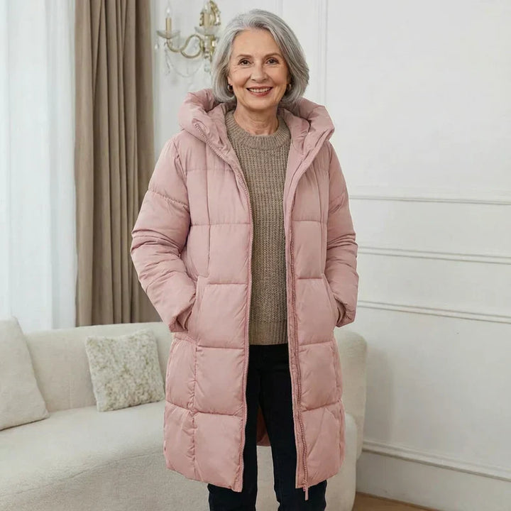 MARA™ | Lange Gewatteerde Winterjas met Warm Comfort en Tijdloze Stijl