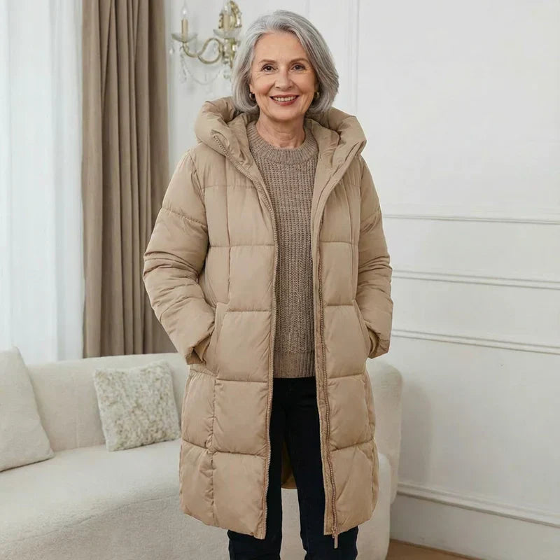 MARA™ | Lange Gewatteerde Winterjas met Warm Comfort en Tijdloze Stijl