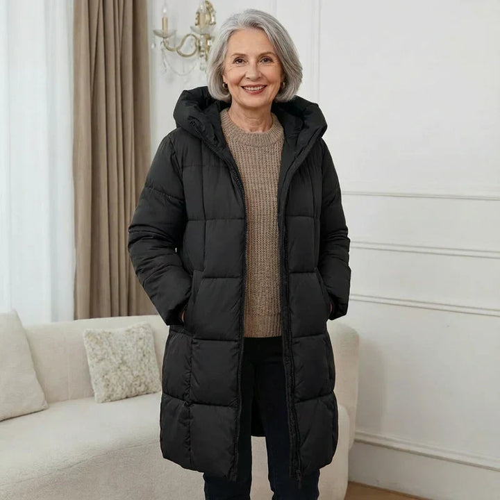 MARA™ | Lange Gewatteerde Winterjas met Warm Comfort en Tijdloze Stijl