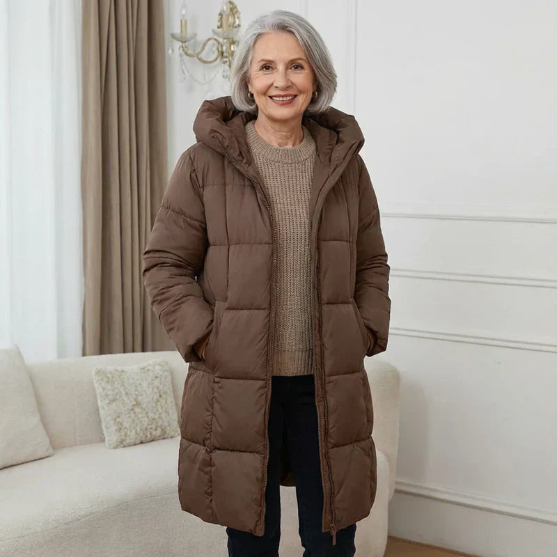 MARA™ | Lange Gewatteerde Winterjas met Warm Comfort en Tijdloze Stijl