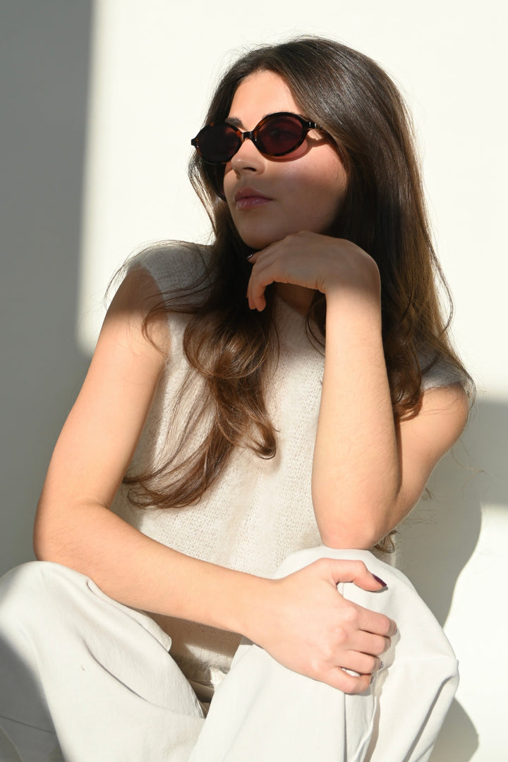 Oval sunnies - leopard