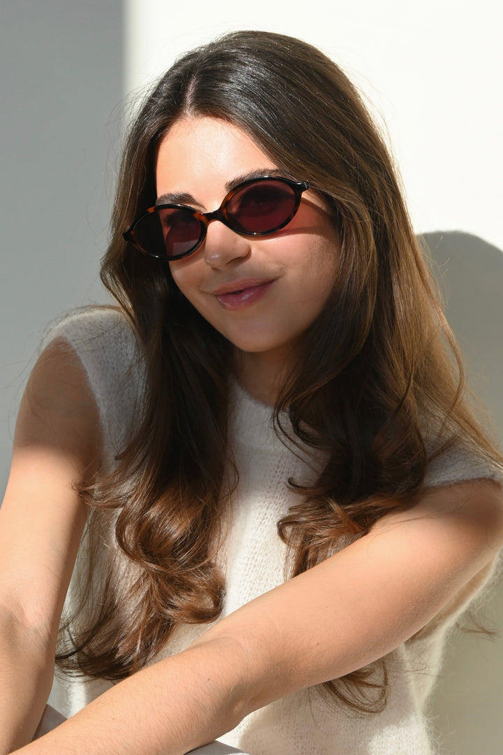 Oval sunnies - leopard