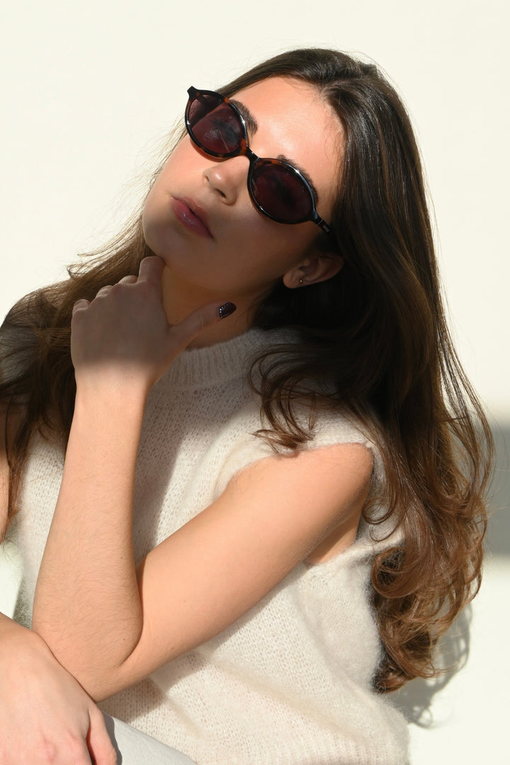 Oval sunnies - leopard