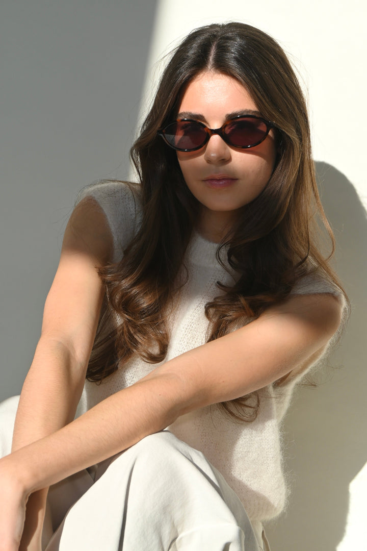 Oval sunnies - leopard