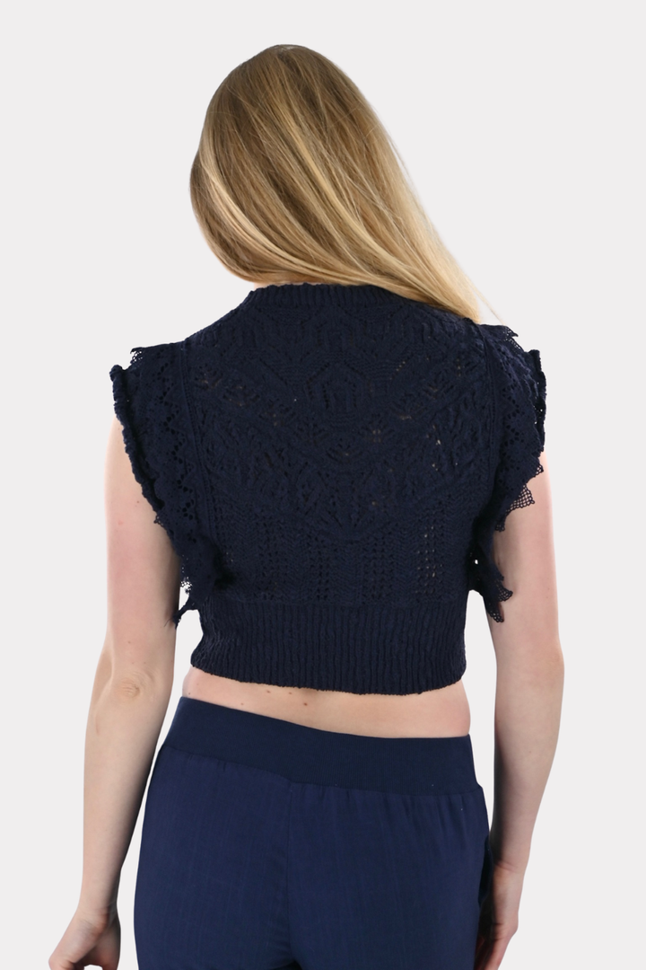 Palm top - navy