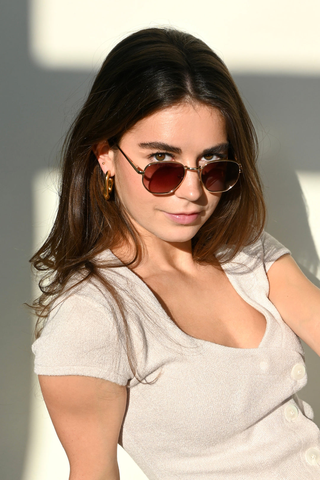 Retro sunnies - goud
