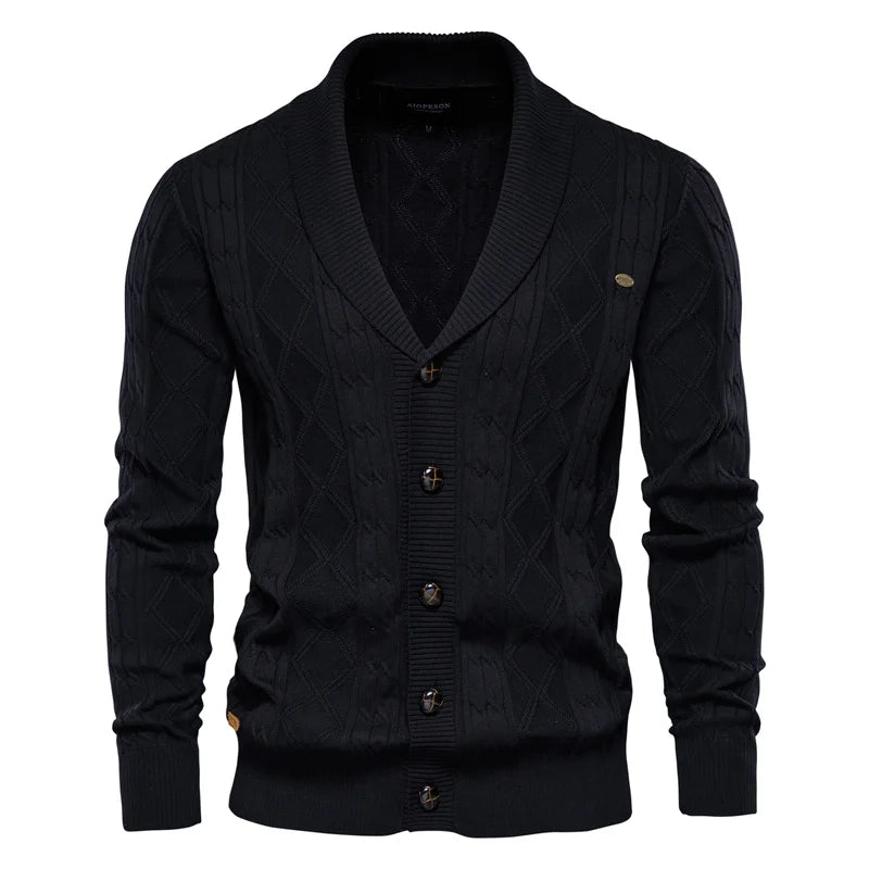 GUSTO | Heren-Cardigan met Knopsluiting