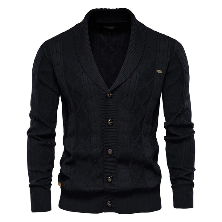 GUSTO | Heren-Cardigan met Knopsluiting