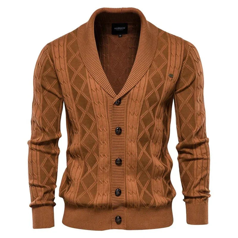 GUSTO | Heren-Cardigan met Knopsluiting