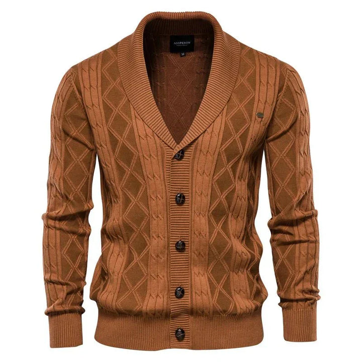 GUSTO | Heren-Cardigan met Knopsluiting