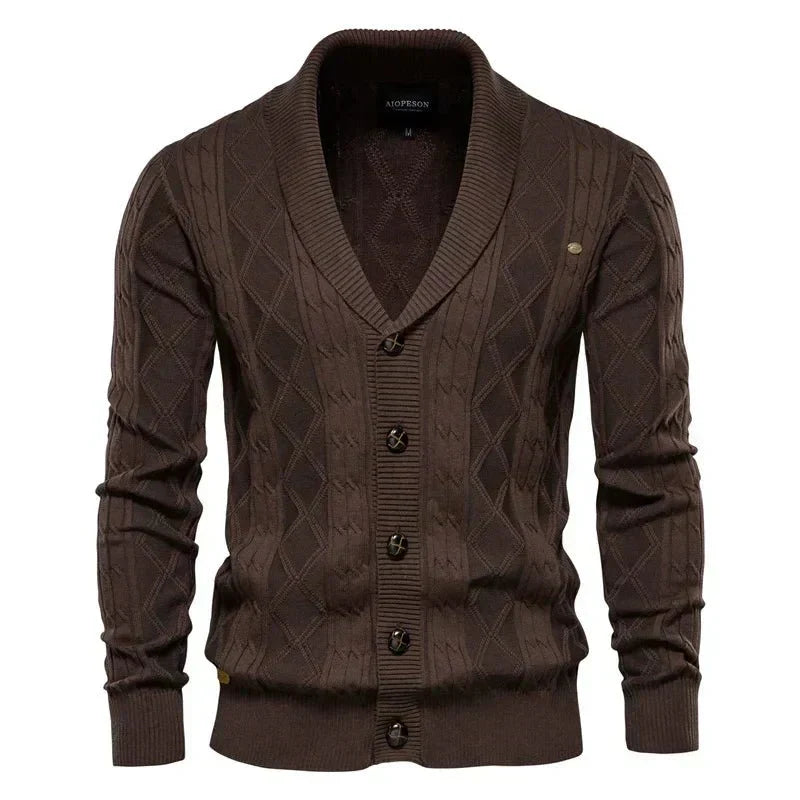 GUSTO | Heren-Cardigan met Knopsluiting