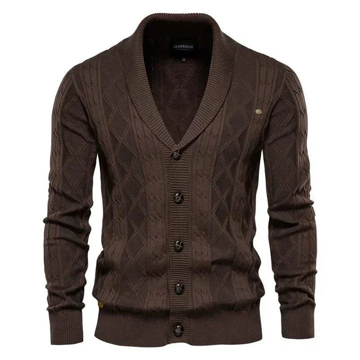 GUSTO | Heren-Cardigan met Knopsluiting