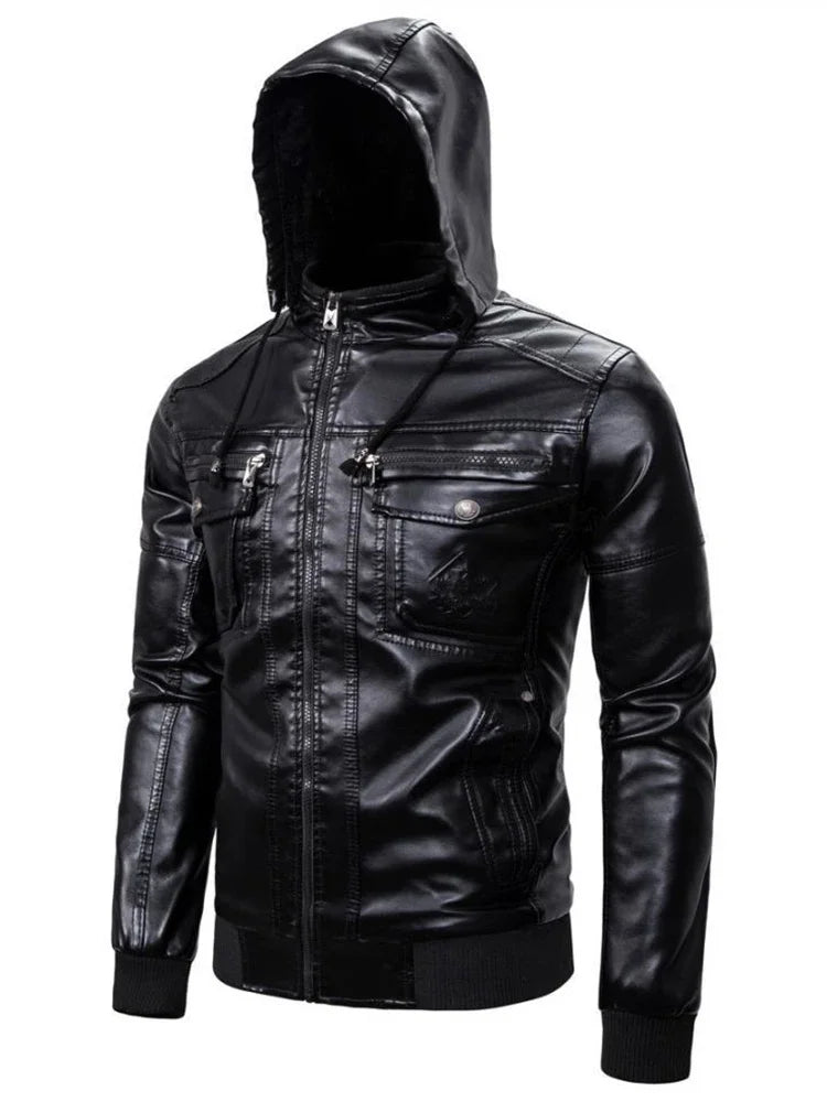 MART™ | Vintage Leren Jas met Capuchon