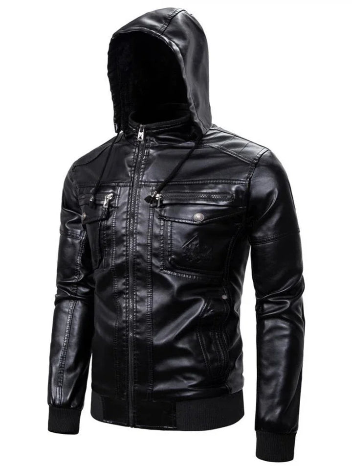 MART™ | Vintage Leren Jas met Capuchon