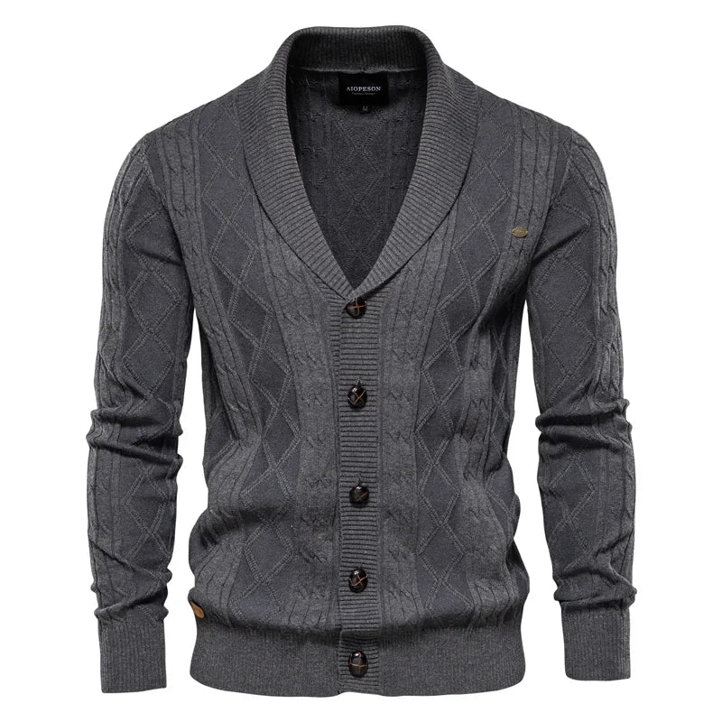 GUSTO | Heren-Cardigan met Knopsluiting