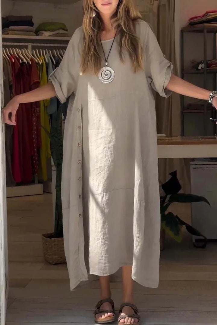 LILA | Elegante en Casual Jurk met Knopen