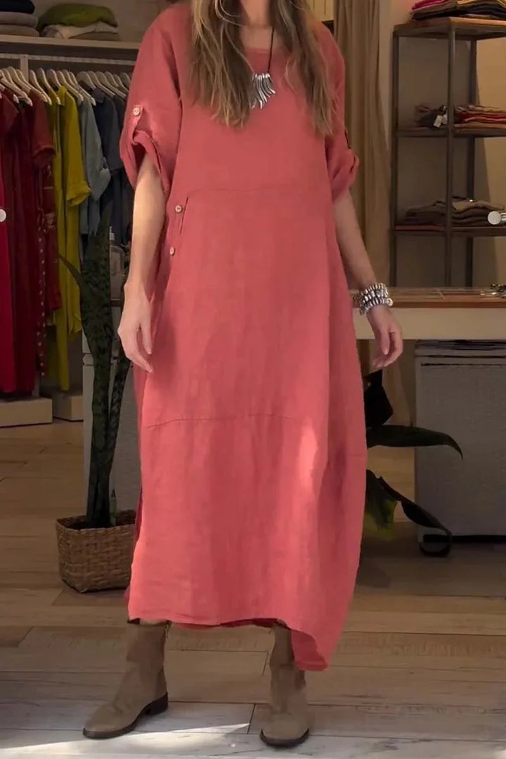 LILA | Elegante en Casual Jurk met Knopen