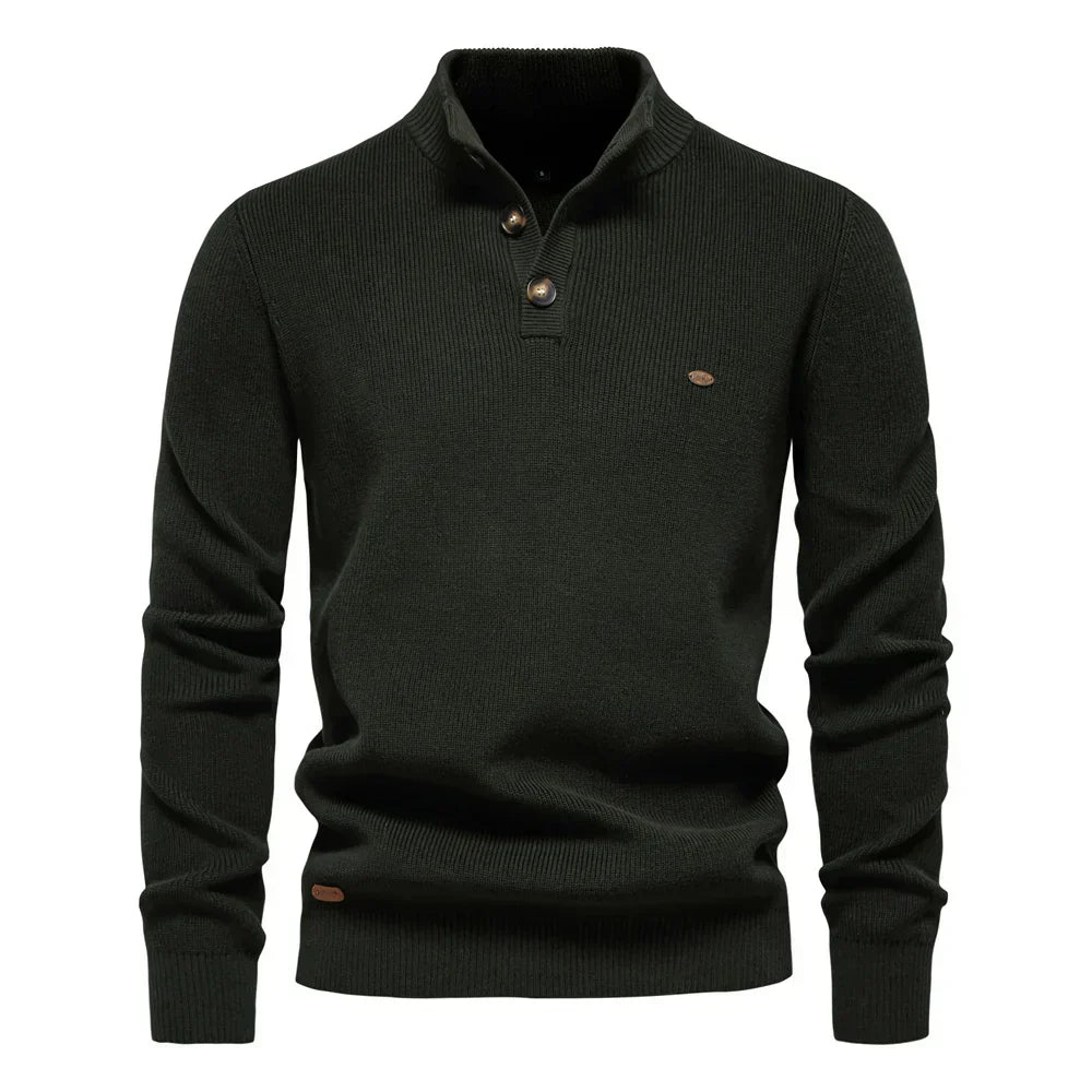 PULSE | Herenpullover met knoopdesign