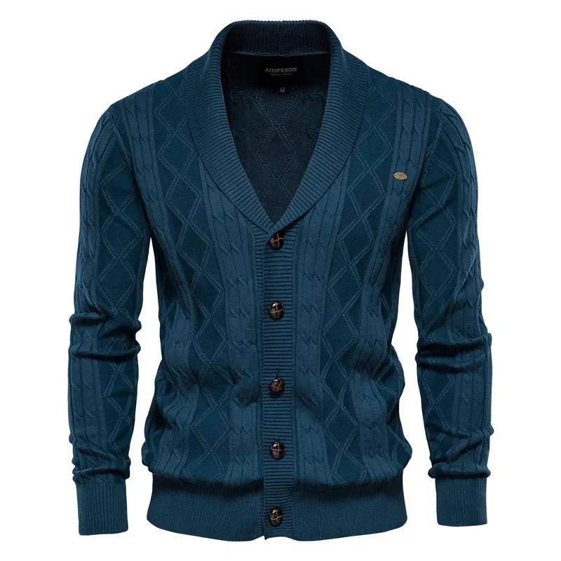 GUSTO | Heren-Cardigan met Knopsluiting