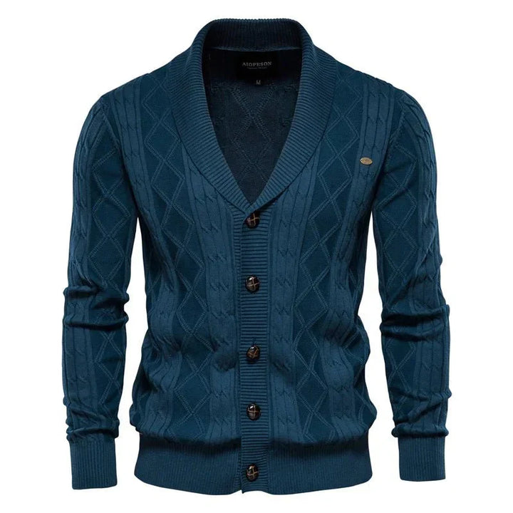 GUSTO | Heren-Cardigan met Knopsluiting
