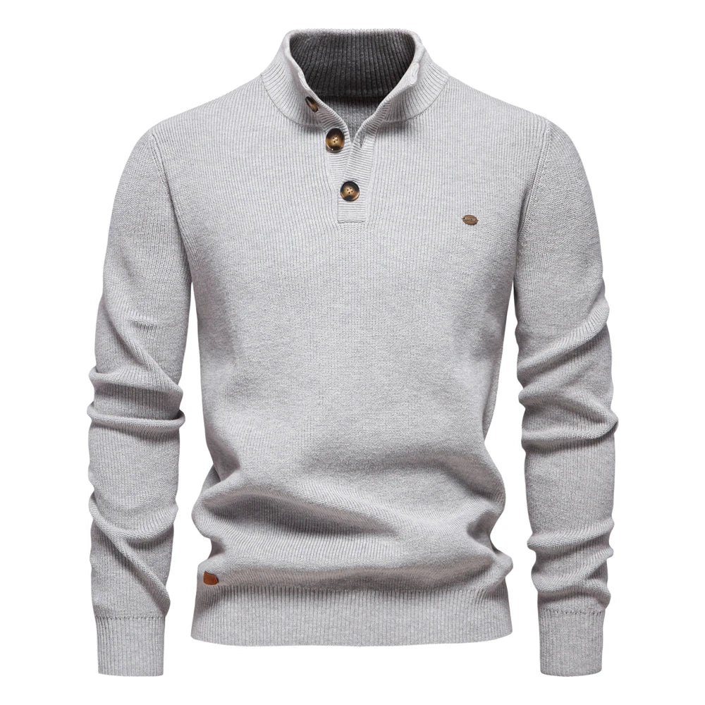 LUCA | Stijlvolle herenpullover met knoopdesign