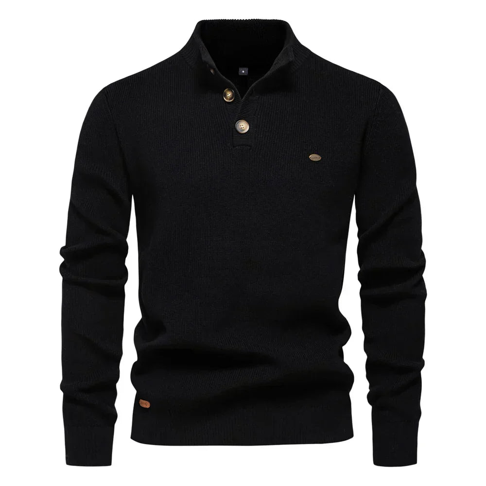 LUCA | Stijlvolle herenpullover met knoopdesign