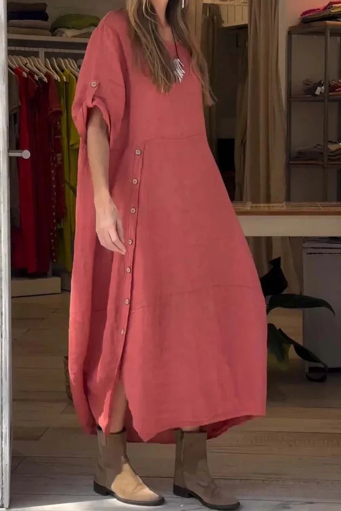 LILA | Elegante en Casual Jurk met Knopen