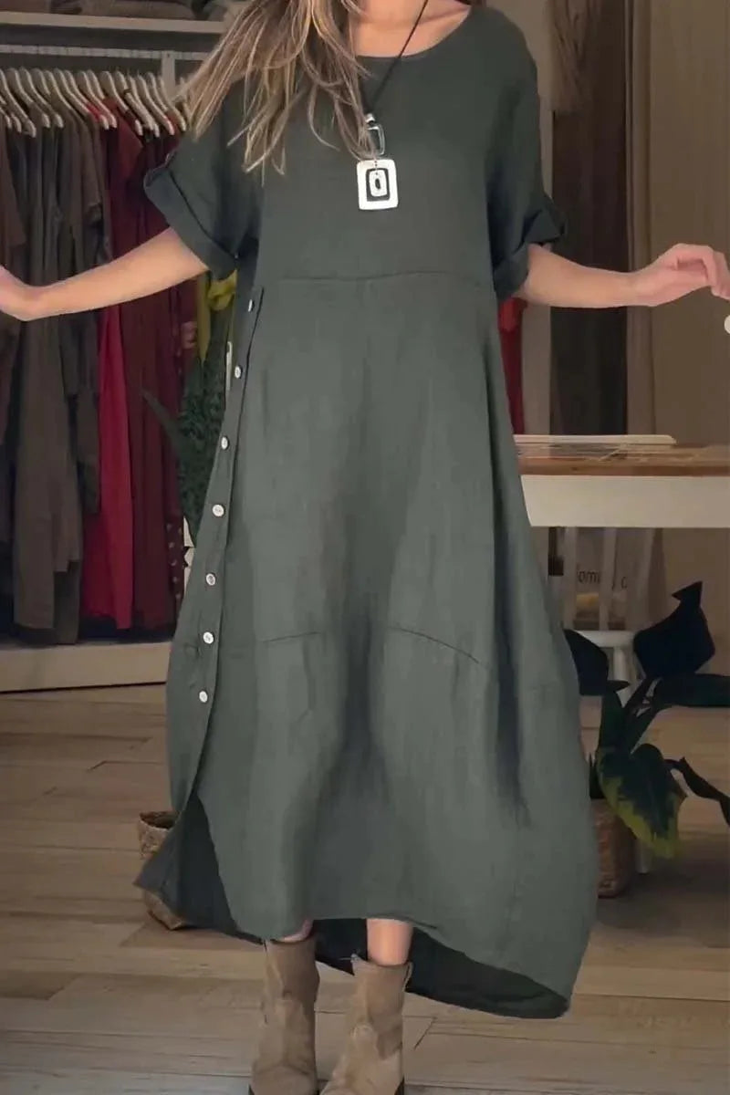 LILA | Elegante en Casual Jurk met Knopen