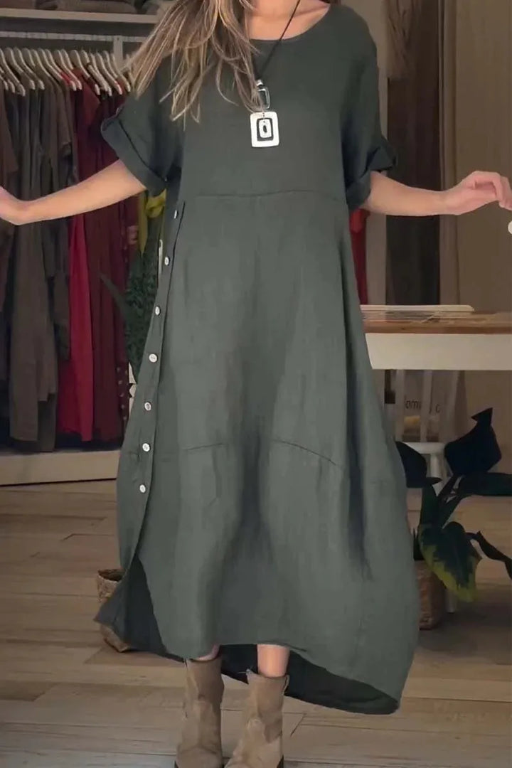 LILA | Elegante en Casual Jurk met Knopen
